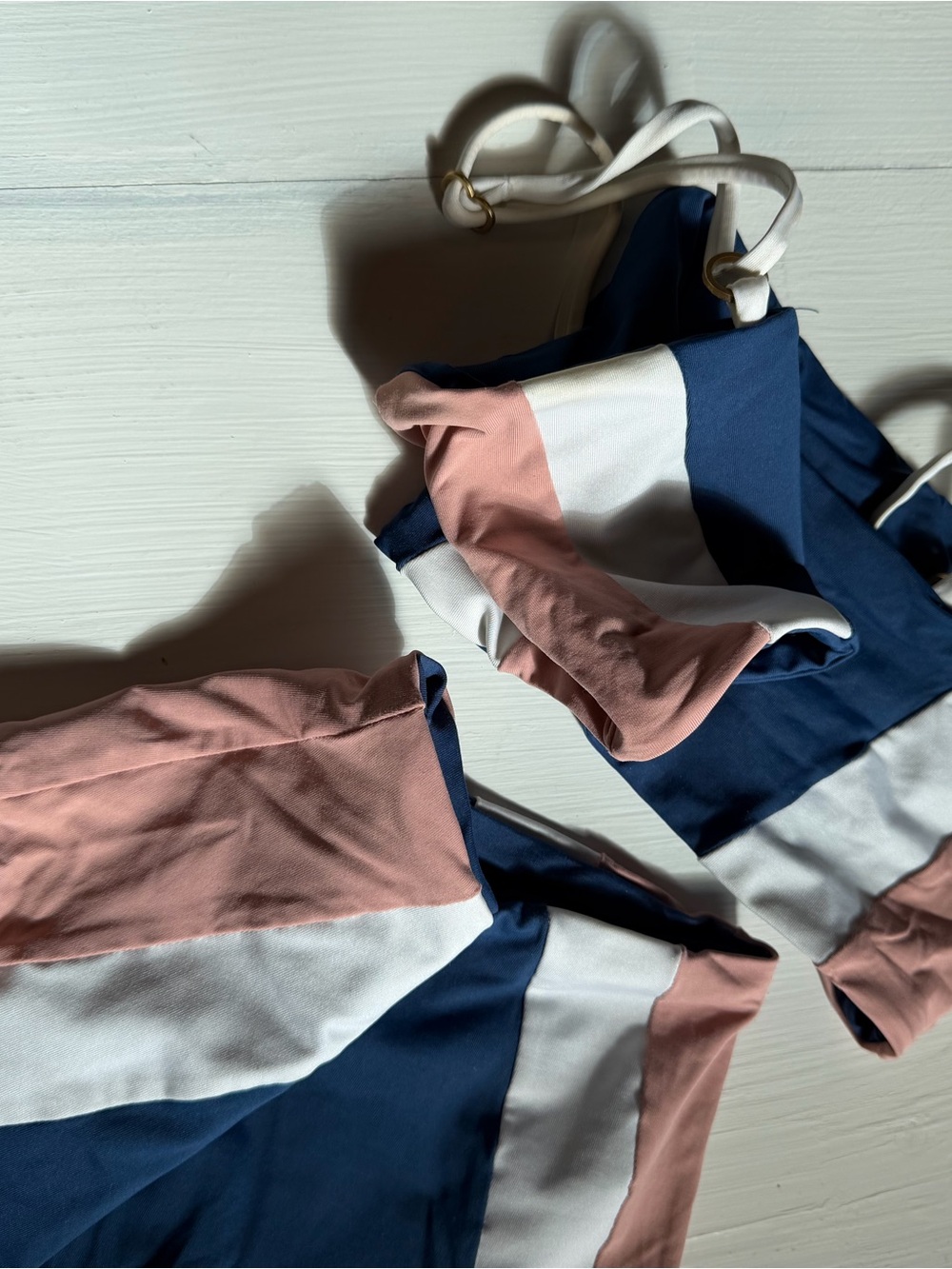l*space Colorblock Bikini Set - Blue, Pink & White - Picture 6 of 6